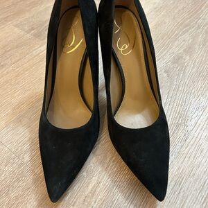 Sam Edelman Black Suede Pointed-Toe Women's Pumps